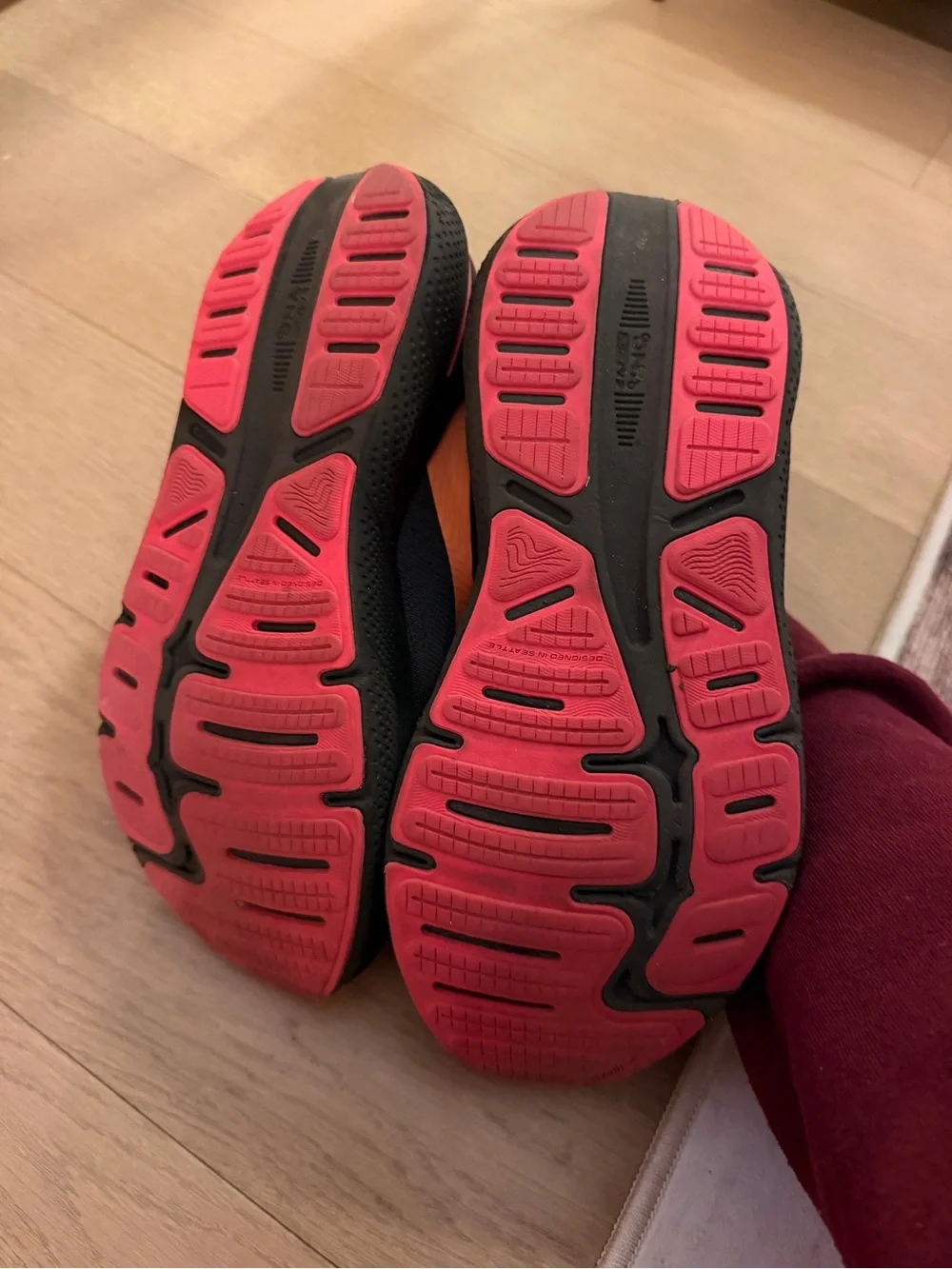 Brooks Ghost Max Women's Running Shoes — Black with Peach and Pink Accents